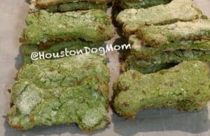 easy health homemade dog treats out of the oven on a baking rack